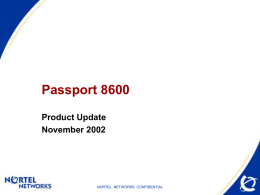 Passport 8600 - OCS Distribution