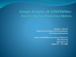 Google Analytics & CONTENTdm: Harness Up Your Repository