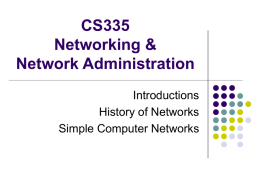 CS335 Networking & Network Administration