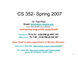 CS 351- Fall 2005 - Rutgers University
