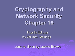 William Stallings, Cryptography and Network Security 4/e