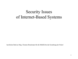 Security Aspects of Internet Related Software Engineering