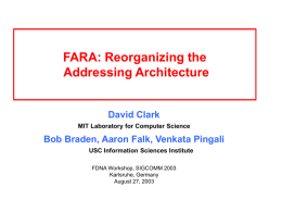 FARA: Reorganizing the Addressing Architecture