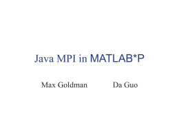 Java MPI in MATLAB*P