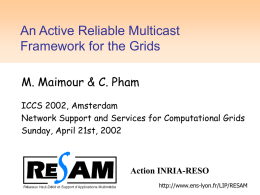 Active networks, (and reliable multicast)