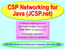 JCSP.net - University of Kent