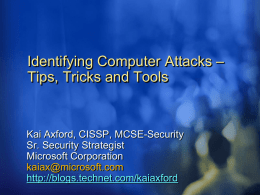 Identifying Computer Attacks