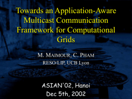 Towards an Application-Aware Multicast Communication