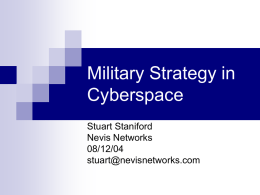 PowerPoint Presentation - Cyberwar Military Strategy
