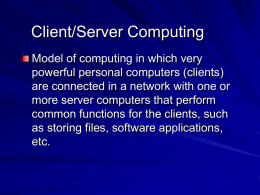 Client/Server Computing - Idaho State University