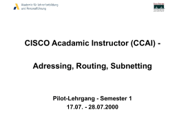 CISCO Acadamic Instructor (CCAI)