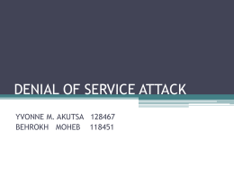 DENIAL OF SERVICE ATTACK