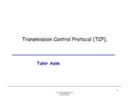 TCP - Design and Analysis of Algorithms