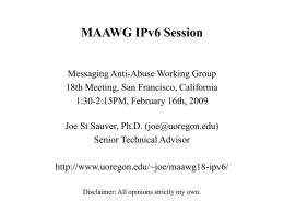 MAAWG IPv6 Session
