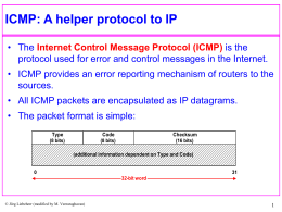 ICMP Error Messages
