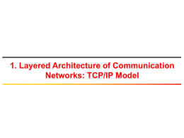 Layered Architecture of Communication Networks (2)