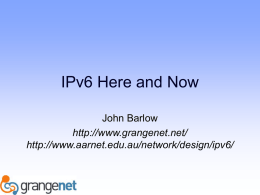 IPv6 Here and Now