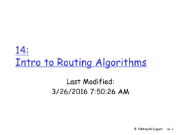 Intro to Routing Algorithms