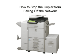 How to Prevent a Sharp Copier from Falling Off the Network