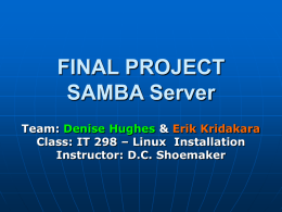 FINAL PROJECT SAMBA Server - The Shoemaker`s Last