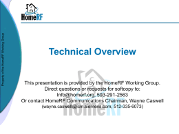 HomeRF Technical Overview