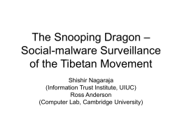 Social-malware Surveillance and the Tibetan