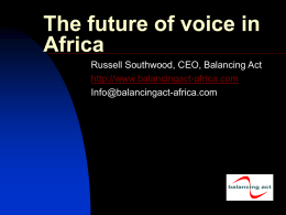 The future of voice in Africa