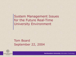 System Management Issues for the Future Real
