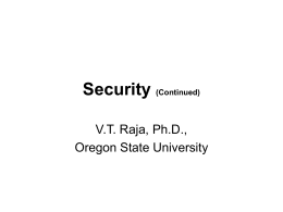 Network Security - Oregon State University
