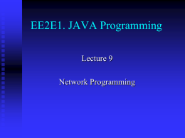 EE2E1 Lecture 9