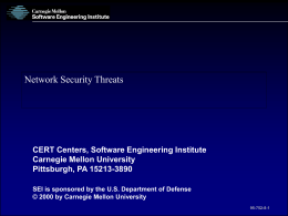 Network Security Threats - Andrew.cmu.edu