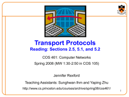 Transport Protocols (UDP and TCP)
