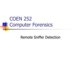 Remote Sniffer Detection