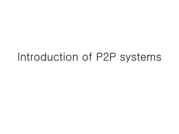 P2P Lecture