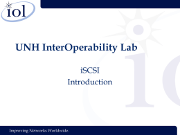 Introduction to iSCSI - UNH-IoL