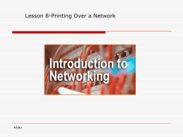 Lesson 8-Printing Over a Network