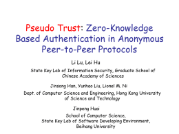 Pseudo Trust - Department of Computer Science and Engineering
