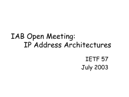IAB Open Meeting