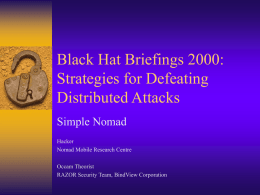Strategies for Defeating Distributed Attacks
