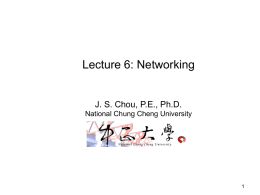 Networking - Jui-Sheng (Rayson) Chou, PE, Ph.D.