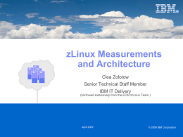 z/Linux - Computer Measurement Group
