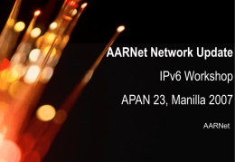 AARNet Network Update