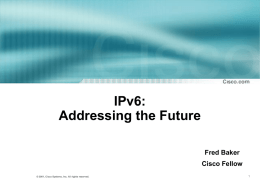 IPv6 presentation