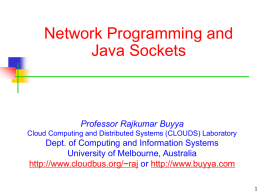 Socket Programming in Java & Client Server Computing