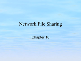 Chapter 18 - Network File Sharing