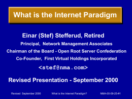 Internet Socio-Pathology & History What It Means for the Future.