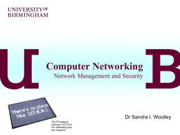Computer Networking - Electronic, Electrical and Systems Engineering