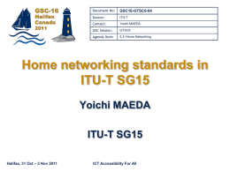 Home networking standards in ITU
