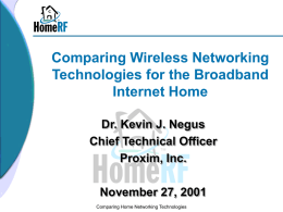 Comparing Home Networking Technologies