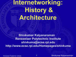 Internet History and Architecture - ECSE